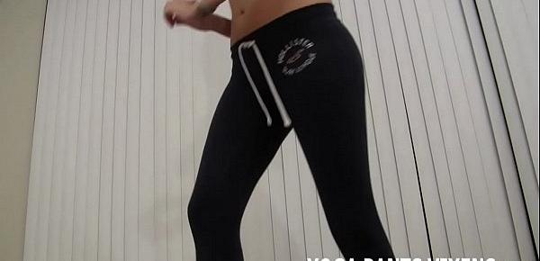  I have a hot new pair of yoga pants to tease you in JOI
